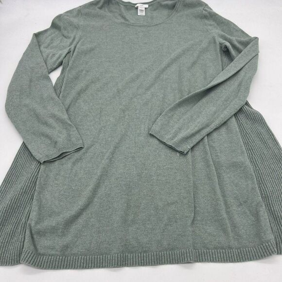 J Jill Green Round Neck Long Sleeve Pull Over Sweater Size Large Women's - Picture 1 of 4